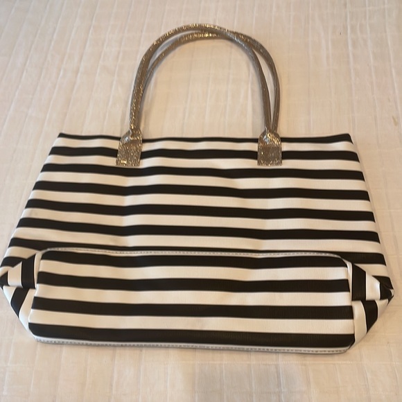 Mary Kay shoulder bag I love my Mary Kay purse Tote pocketbook striped - Picture 2 of 10